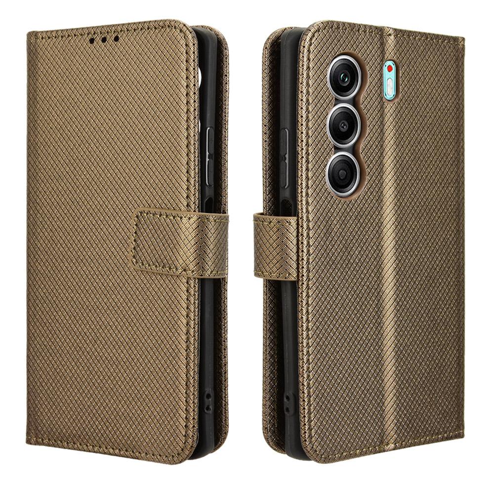 

Кожаные флип-чехлы для Tecno Camon 40 Pro 4G / 5G кожаный чехол [Flip Vintage Leather] прочные ретро-флип-чехлы Tecno Camon 40 Pro 4G/5G коричневый