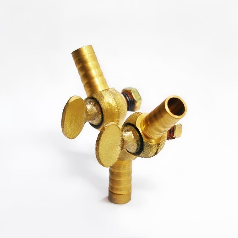 1 PCS Fit Hose Inner Diameter 8mm 10mm Barbed Y 3 Ways Brass Shut Off Valve Gas Valves For Fuel Air Gas