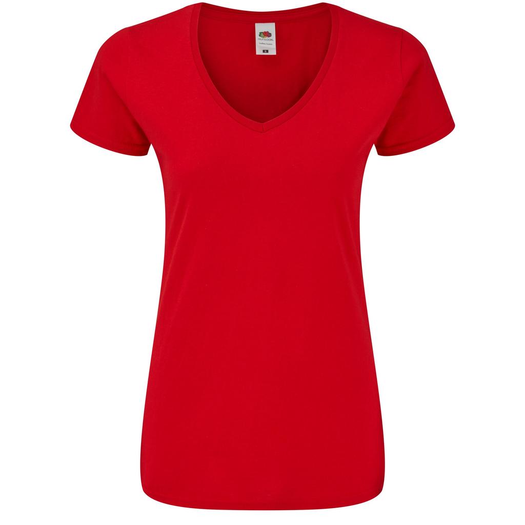 Fruit Of The Loom Womens/Ladies Iconic V Neck T-Shirt