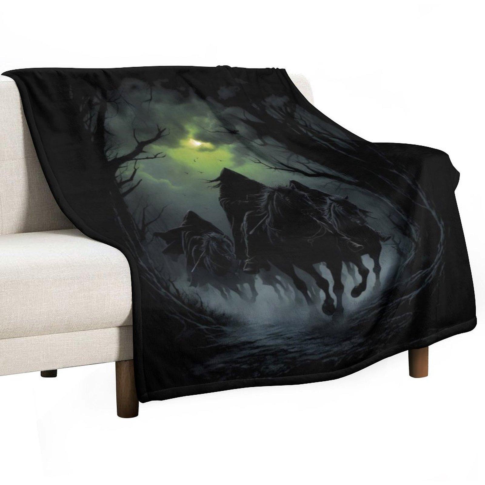 The Nine Riders Under the Moonlight - Fantasy Throw Blanket Beautifuls Soft Plush Plaid valentine gift ideas For Baby Blankets 30x40in