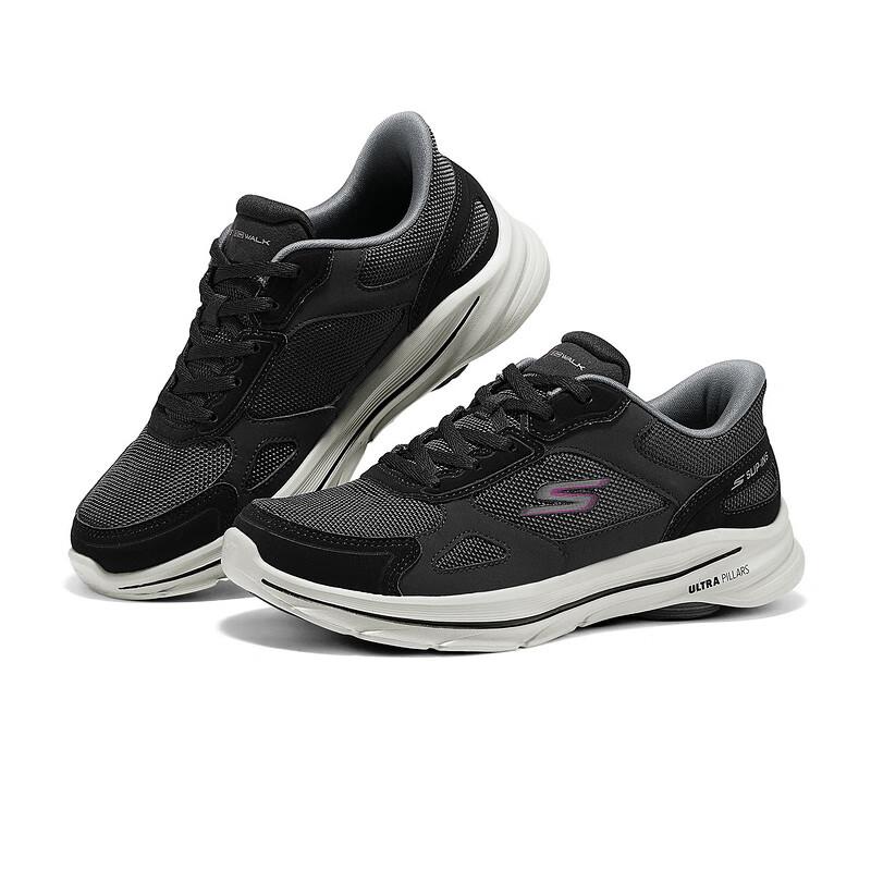 Skechers Go Walk 8 Scarpe da Cammino Basse Comode e Leggere Sneaker Donna Nero 125930-BKPK