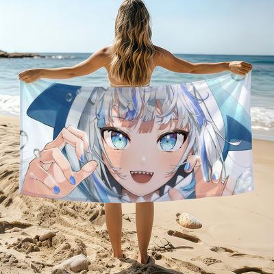 Cartoon G-gawrS Cute G-gura Towel Beach Towel Oversized Quick Dry Towel Absorbent Soft Swim BeachTowels for Men Women
