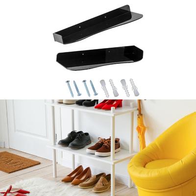 Acrylic Shoe Wall Shelf Organization Compact Mounted Versatile Organizer Rack for Living