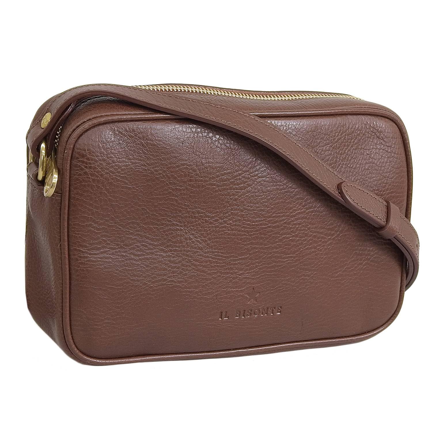 

IL BISONTE Women s Shoulder Bag, Crossbody Bag, Genuine Leather, Brand Name BCR327 PV0001 OLIVETA, Unisex, IL BISONTE (ARABICABrown) [Used]