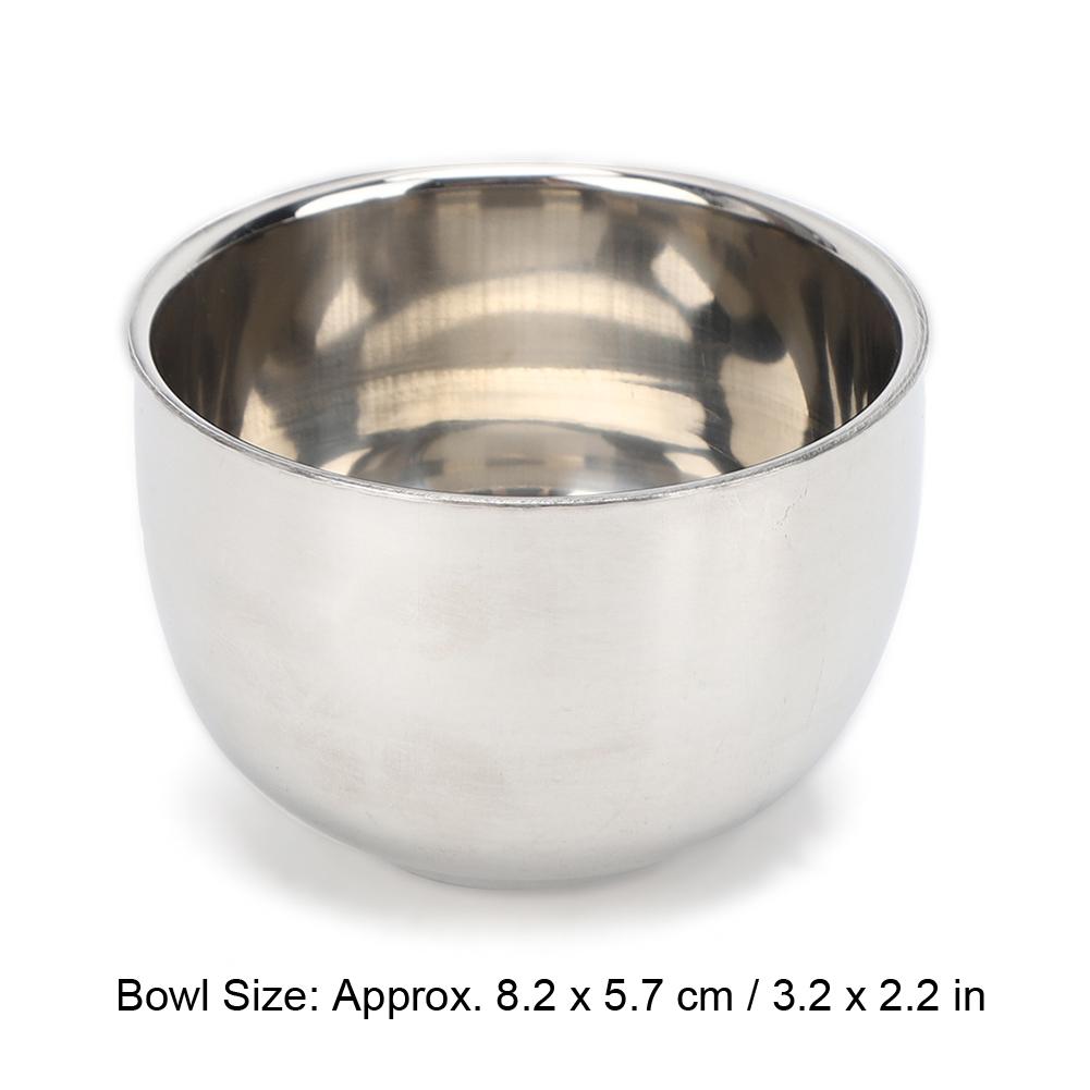 3Pcs Set Shaving Tool Kit Brush with Stainless Steel Bowl Bracket Stand for Men Daily Shaving