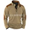 Men's Sweatshirt Men's Casual Sweatshirt Stand Collar Zipper Sweatshirt Autumn Winter Top for Men