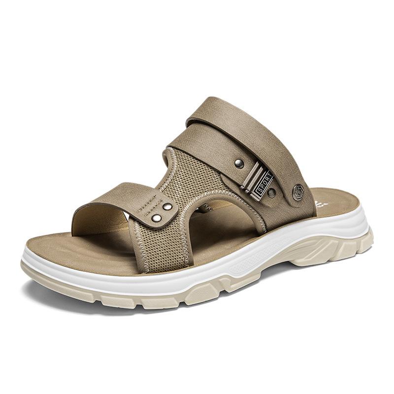 

2025 летние уличные пляжные туфли на толстой подошве молодежные трендовые повседневные крутые дышащие туфли двойного назначения с одним словом 44 песочный