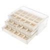 Transparent Jewelry Box Organizer Velvet Drawer Jewelry Boxes Storage Ring Necklace Bracelet Earrings Display Stand Accessories