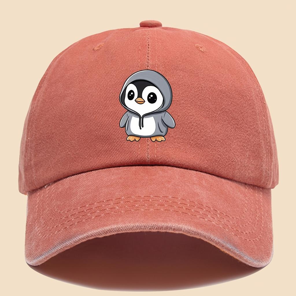 Cartoon Cute Penguin Pattern Printed Baseball Cap Trucker Hat Dad Hat