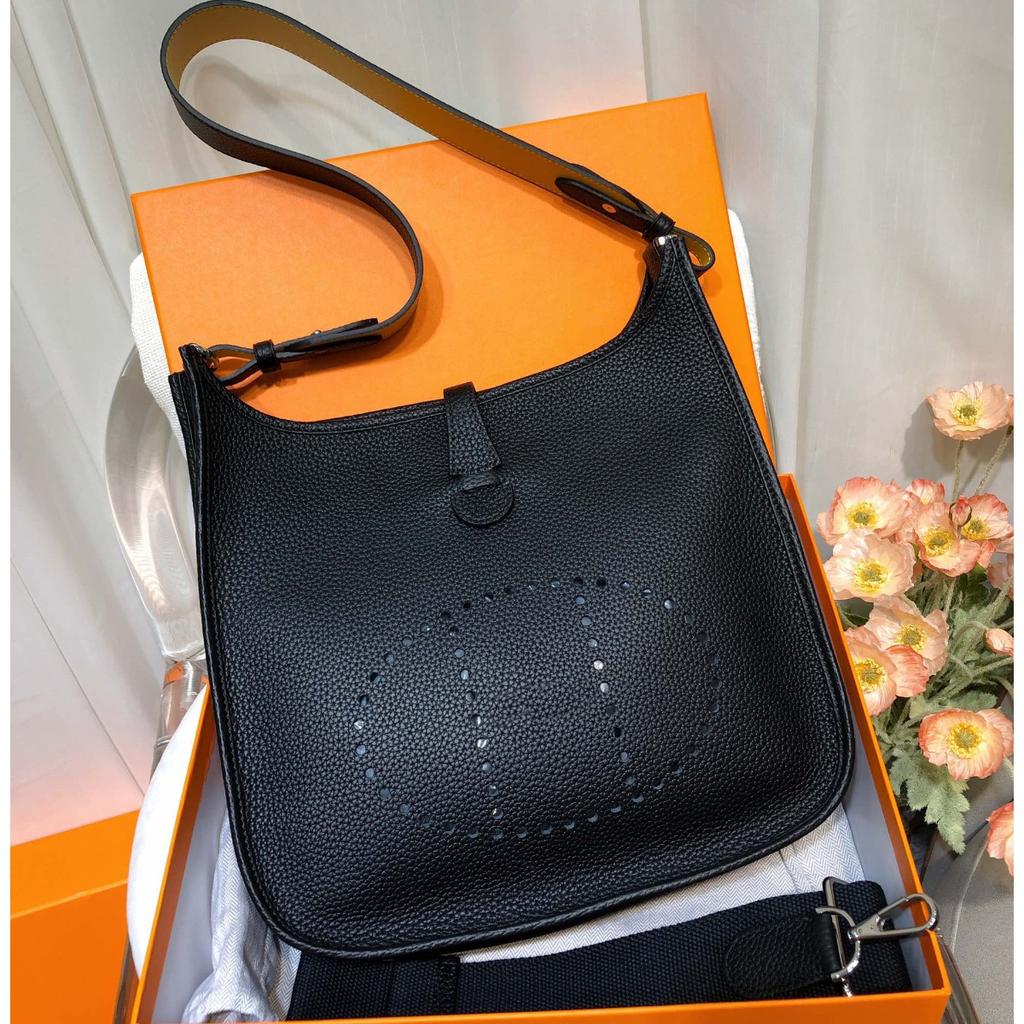 Spot Wholesale Top Layer Cowhide Evelyn Bag Genuine Leather Mini Bucket Bag TC Leather Mini Shoulder Crossbody Bag Tide