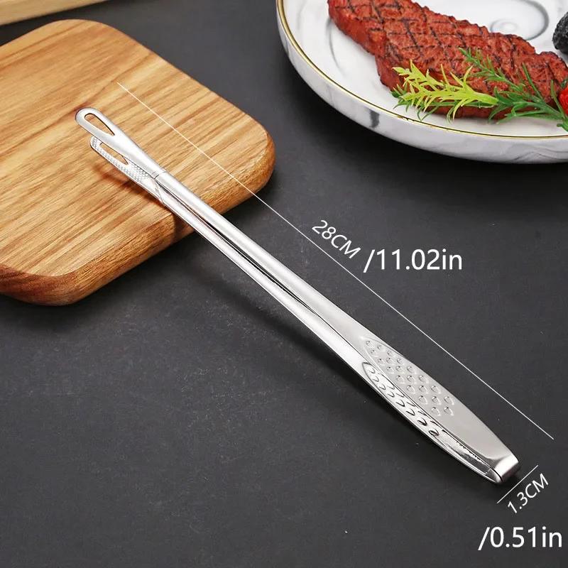 1PC Korean Barbecue Clip 304 Stainless Steel Barbecue Clip Kitchen Extended Food Ffood Clip Barbecue Shop Special Steak Utensils