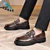 Dress casual men's shoes business men's leather shoes one-pedal loafers crocodile casual leather shoes