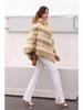 Women's European and American Winter Casual Fox Fur Shawl Coat