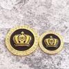 Car Modification Metal Crown Sticker 3D Inlaid Diamond Car Sticker Round Crown Car Body Side Sticker Tail Sticker