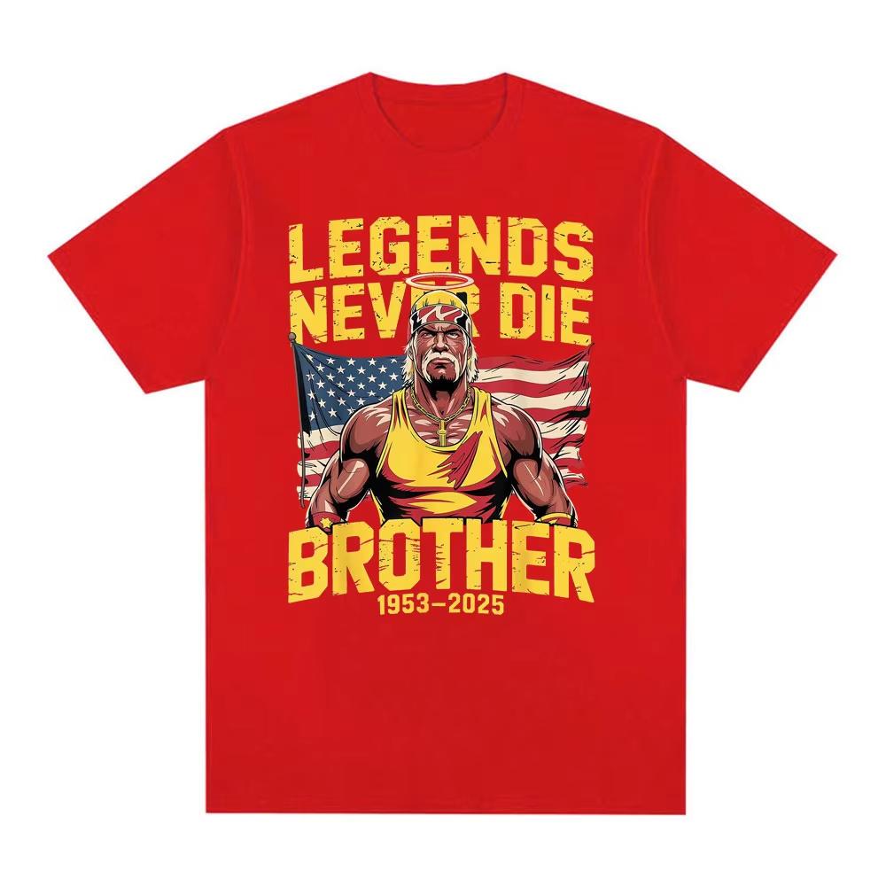 

Legends Never Die Brother 1953-2025 Hulk Hogan Hulkamania T Shirts Men Women Fashion Classic Oversized Cotton T-shirt Streetwear 4XL