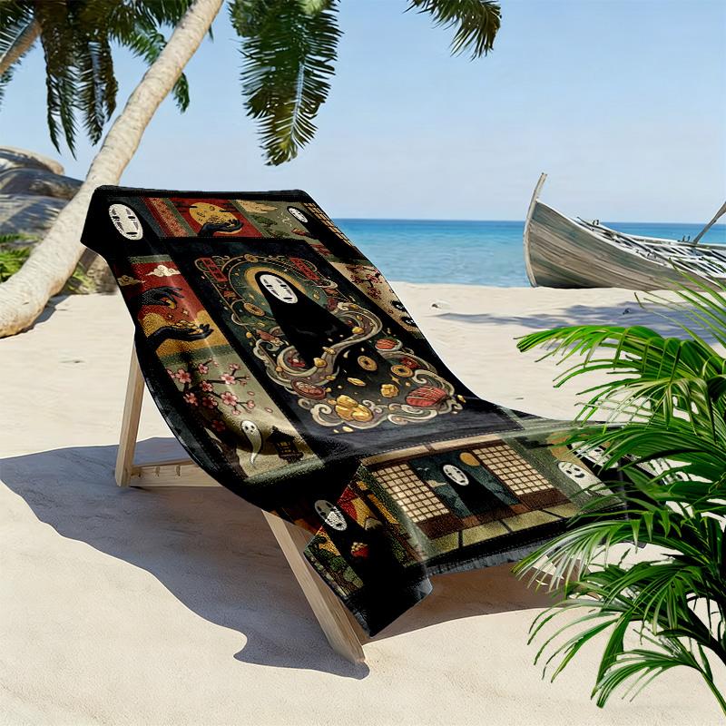 MTL0510 No Face Print Beach Towel, Large Soft Quick Dry Towel for Beach Camping Swimming
