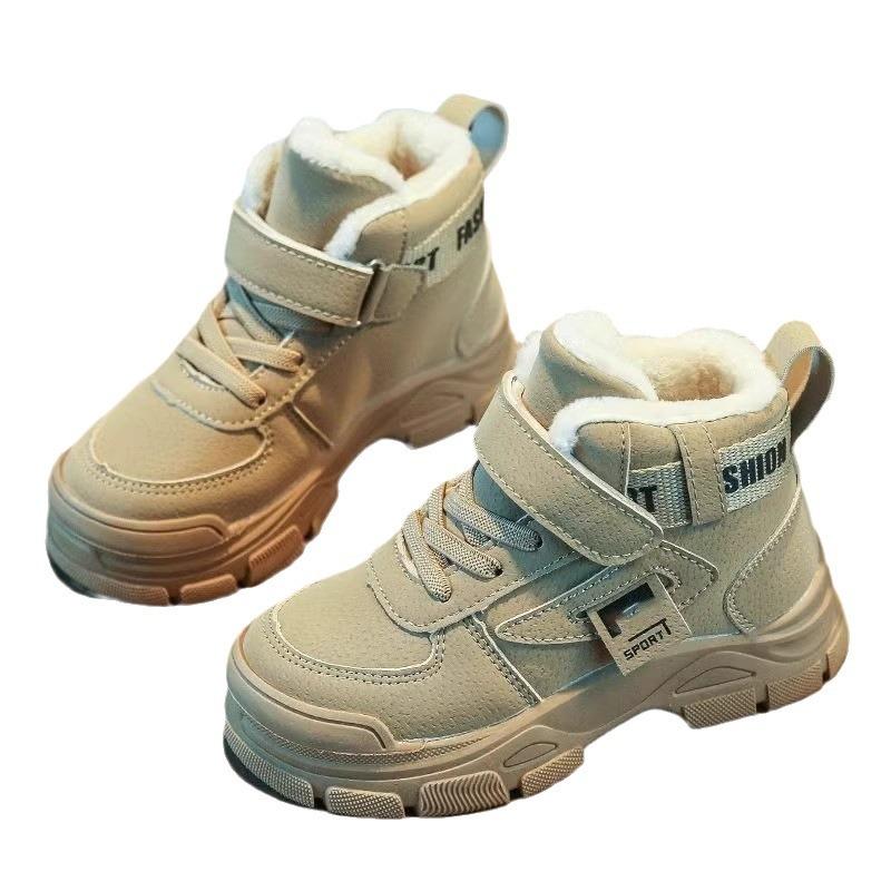 Children's Cotton Shoes Velvet Boys' Shoes Girls Thickened 2025 New Warm Winter New Casual Sports Shoes Tide