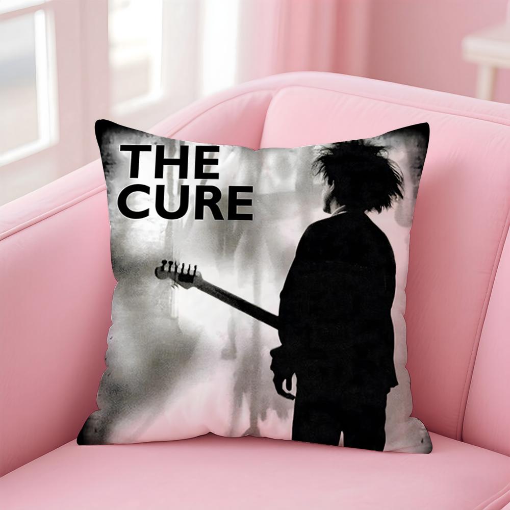 British Postpunk Rock Band TThe Cure Cushion Cover Pillow Case Soft Skin Friendly Fabric  Concealed Zipper
