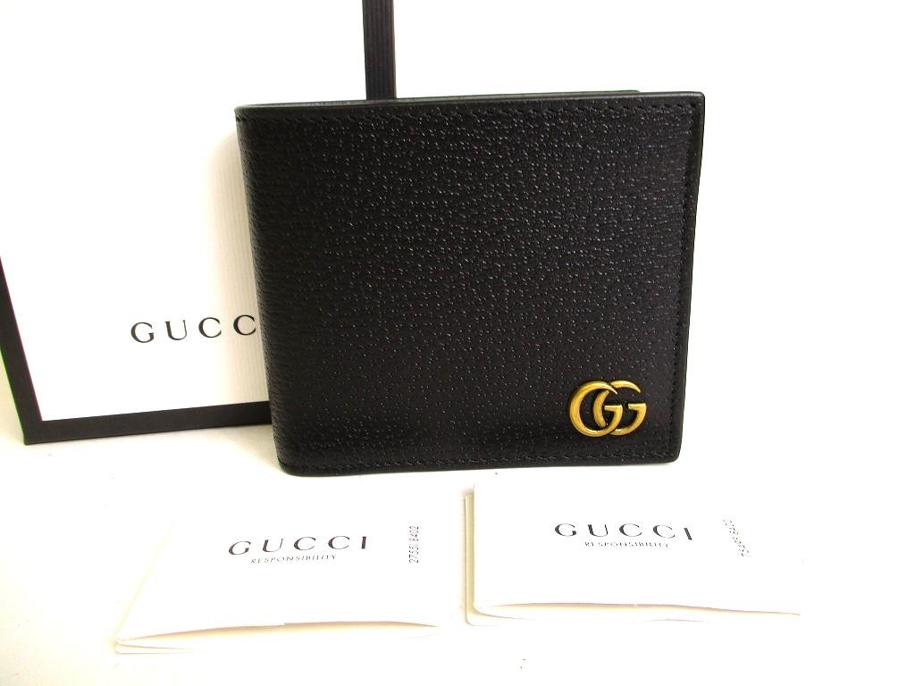 

Автентичний GUCCI GG Marmont чорний шкіряний двоскладний гаманець Компактний гаманець №9268 відремонтований