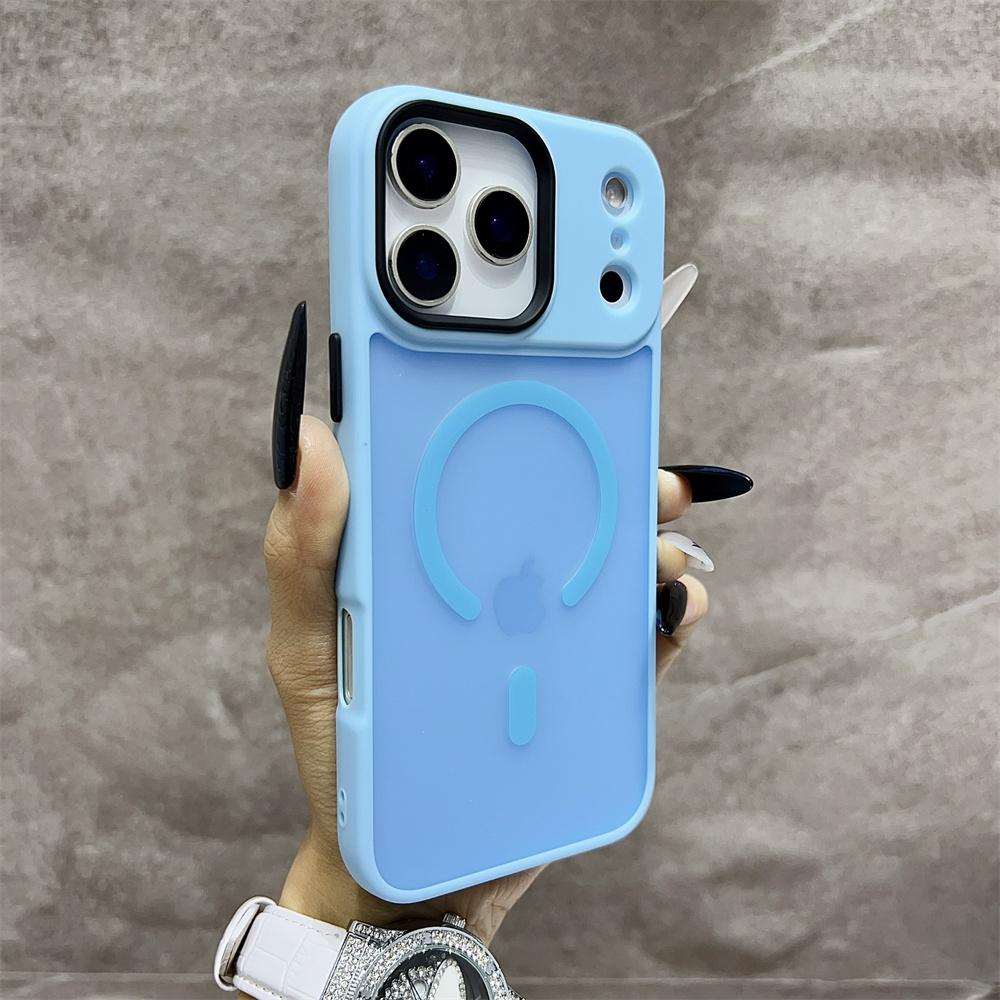 Matt Genomskinligt Frostat Stötsäkert Magnetiskt Telefonfodral För iPhone 17 Air 16 15 14 13 12 17 Pro Max Magsafe Måste-Ha Fodral