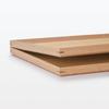 MUJI Wooden Square Wide X Deep X 2cm MDC79A2S Tray, Natural, Approx. 40.5cm 30.5cm High,