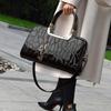 Women's Handbag New Patent Leather Stone Pattern Shoulder Bag High-end Large-capacity Bag Daily Commuter Handbag