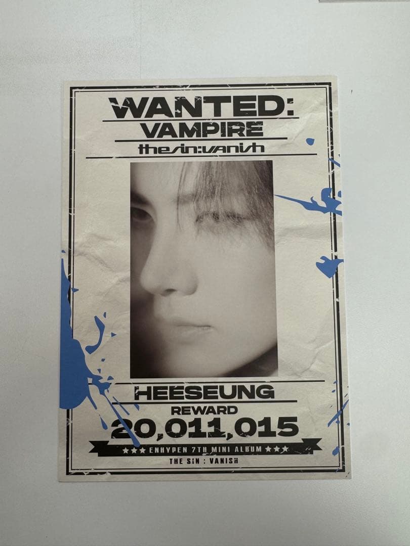

[USED] ENHYPEN THE SIN VANISH Korean popup bonus item: Heeseung