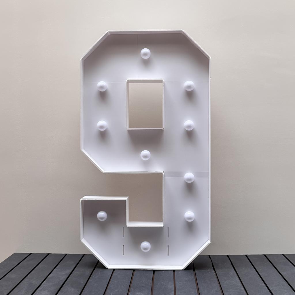 2 Stück DIY 73cm Digitales Licht mit Weißem Licht 3D KT-Platte Digitales Modell Geburtstag, Jubiläumsparty Dekoration, 18 Jahre, 20 Jahre