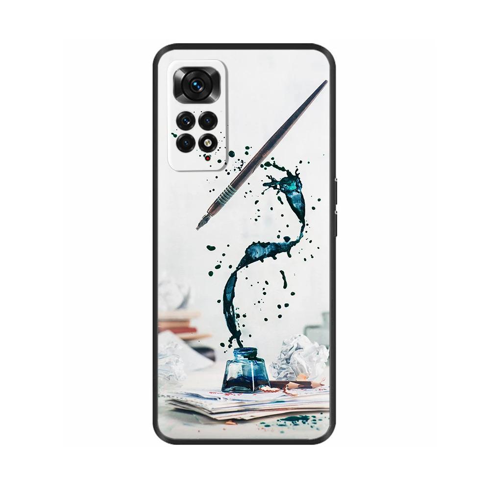 Hülle Für Xiaomi Redmi Note 11 11S Weiches Flüssigsilikon Cartoon Hülle Für Redmi Note11 Pro Plus Fundas Gemustert Vollschutz