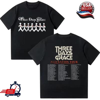 Three Days Grace Alienation Tour 2026 Villes d'Amérique du Nord Dates T-shirt Z036 T-shirt Unisexe