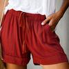 Short taille haute pour femmes, poches confortables, couleur bonbon, taille élastique, ample, Streetwear
