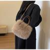 Mode Kunstpelz Umhängetasche weiche quadratische flauschige Einkaufstasche Plüsch Handtasche weibliche Umhängetasche