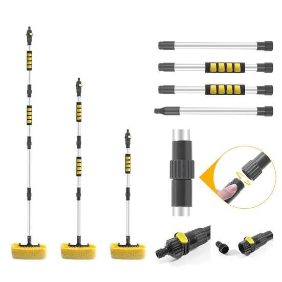 Car Cleaning Brush with Detachable Handle Soft Bristles Design Tight Connection On/Off Switch Scratch-Free Car Vehicle Cleaning Brush