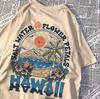 Salzwasser Blütenblätter Hawaii T-Shirts Männer Frauen Casual Sweat T Shirts Casual Baumwolle T Kleidung Hip Hop Oversize Tops Paar