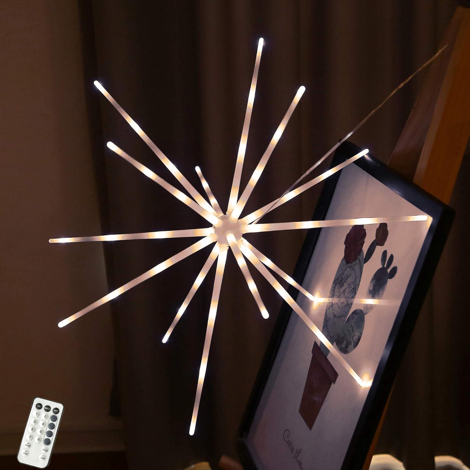 

Hangging Firework Lights Battery Operated Meteor Showers Light 8 Modes Timer for Home Holiday Party Christmas Wedding Decor Lamp 1pcs