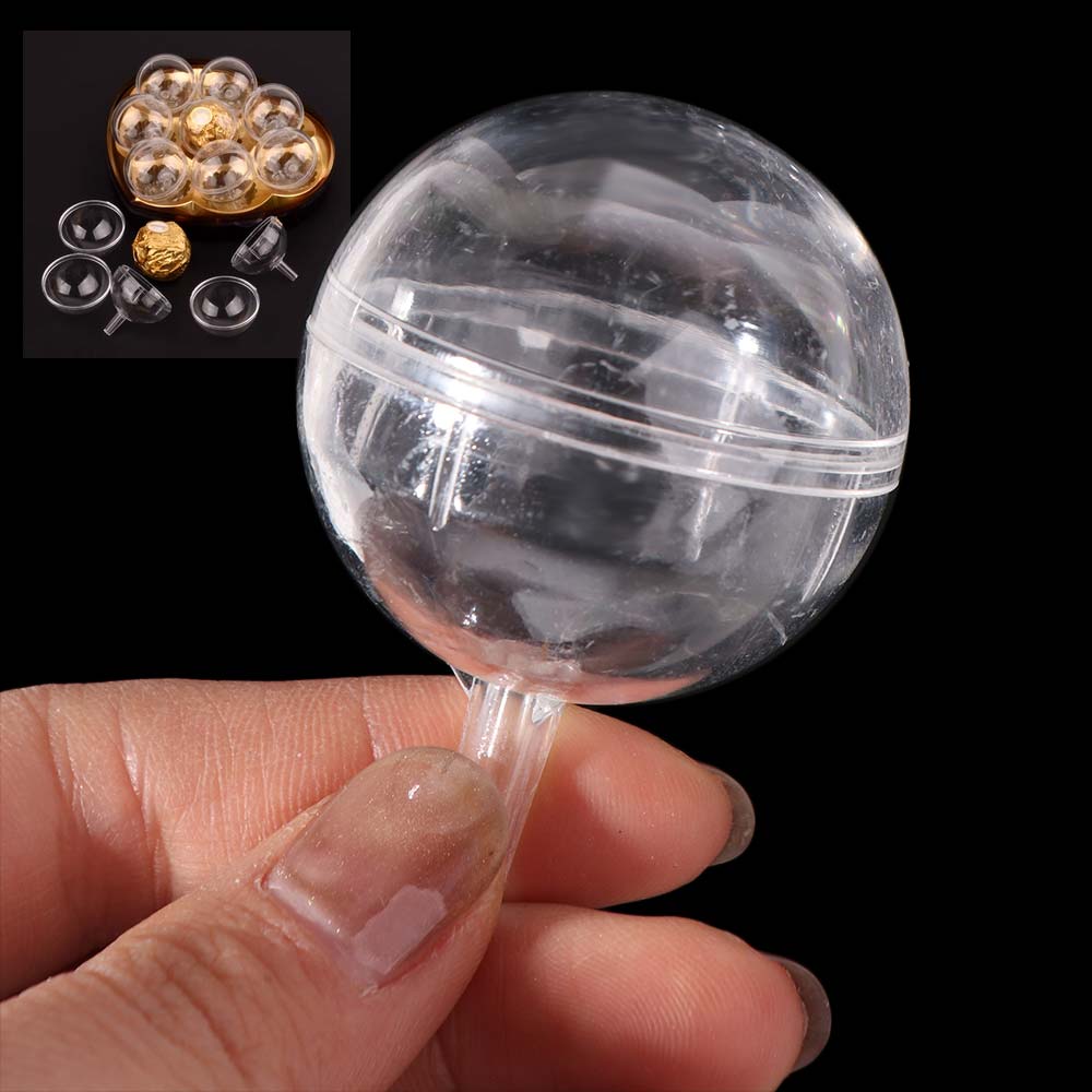 100pcs Plastic Chocolate Flower Plate Box Transparent Chocolate Ball Holder  Engagement Party
