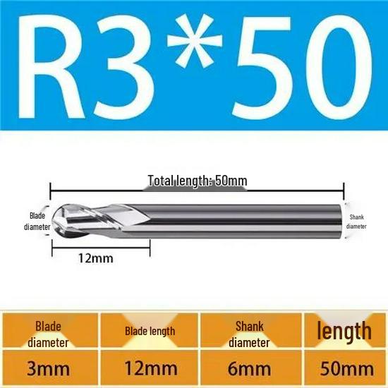 65° Metal Ceramic Flat-Bottom End Mill/Ball Nose End Mill/High-Gloss Mirror Face Mill