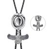 Cravate Bolo Cowboy Western Vintage Cravate Chapeau de Cowboy Collier Punk Accessoire de Costume Américain Cravate Bolo Western
