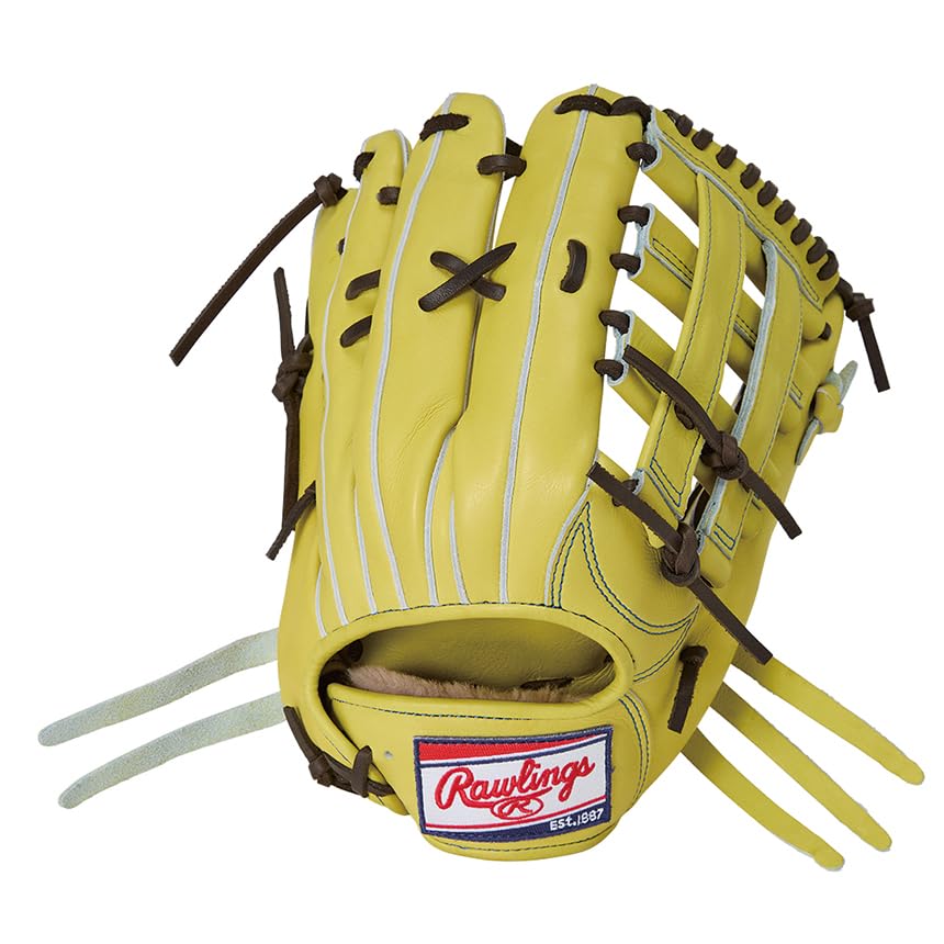 

Rawlings PREMIUM GH5HPB88 Baseball Jazz Throw HOH® Glove, Hardball, Outfielder s Glove, Yellow, 12.5 inches, Left-Handed
