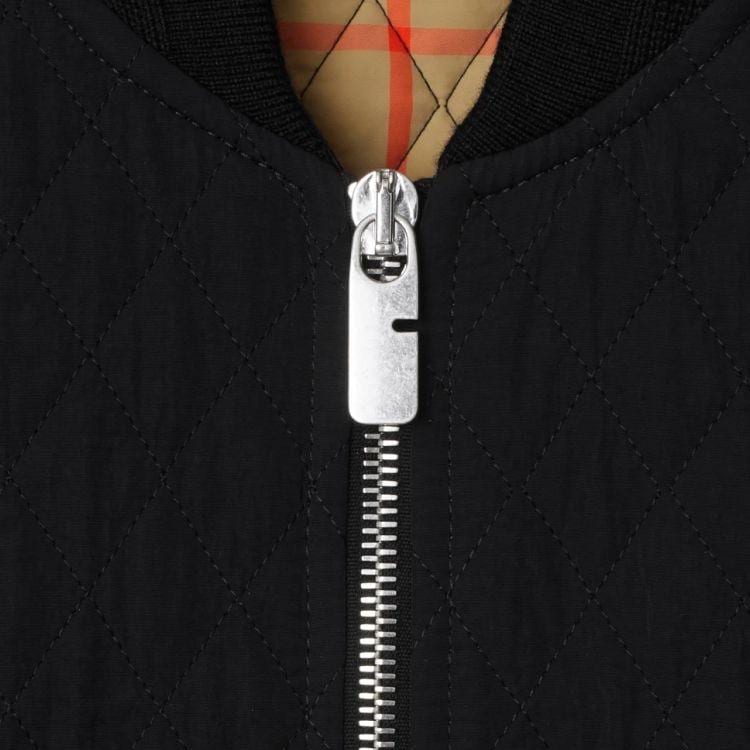 Burberry Quilted Cropped Bomber Jacket 'Black' 80938721