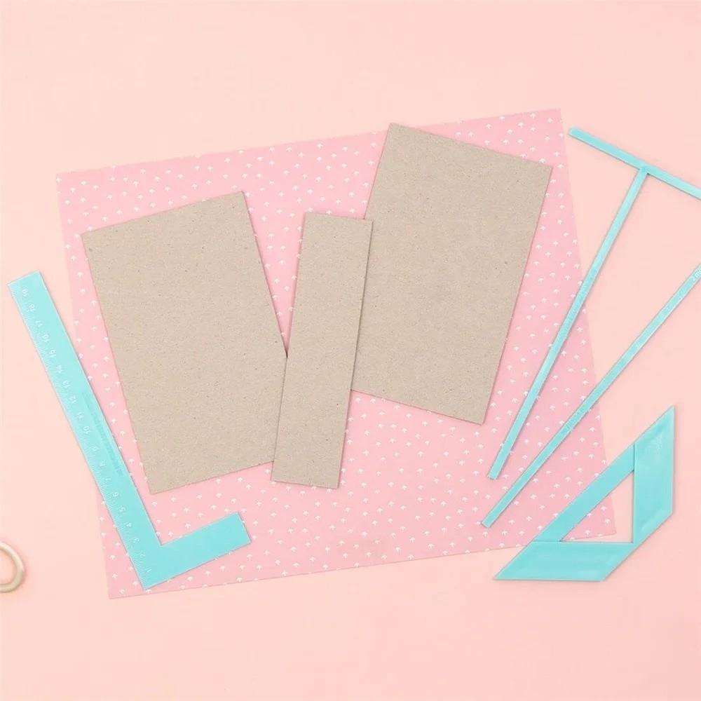 4Pcs/Set Convenient Binding Bookbinding Ruler Set T Ruler  for Scrapbooking And Album Making