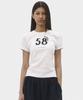 TAKEASY Women'S No. 58 Logo Short Sleeve (White)