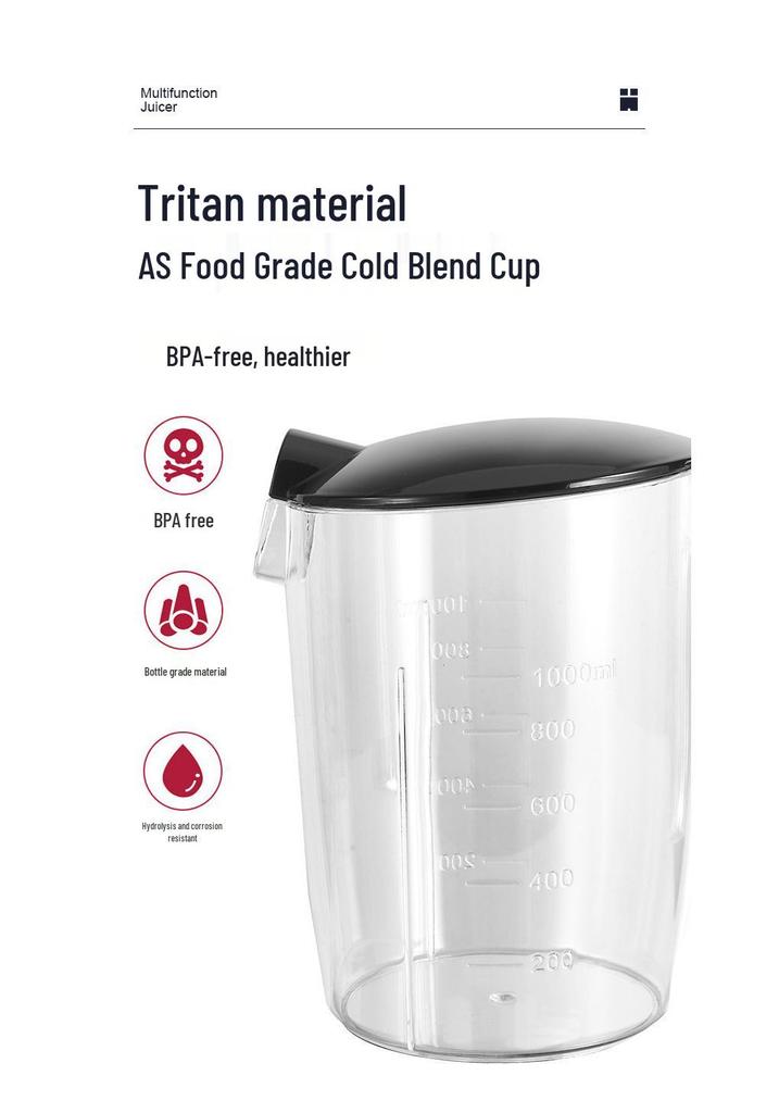 4-in-1 Multi-functional Stainless Steel Juicer & Blender with Pulp Separation