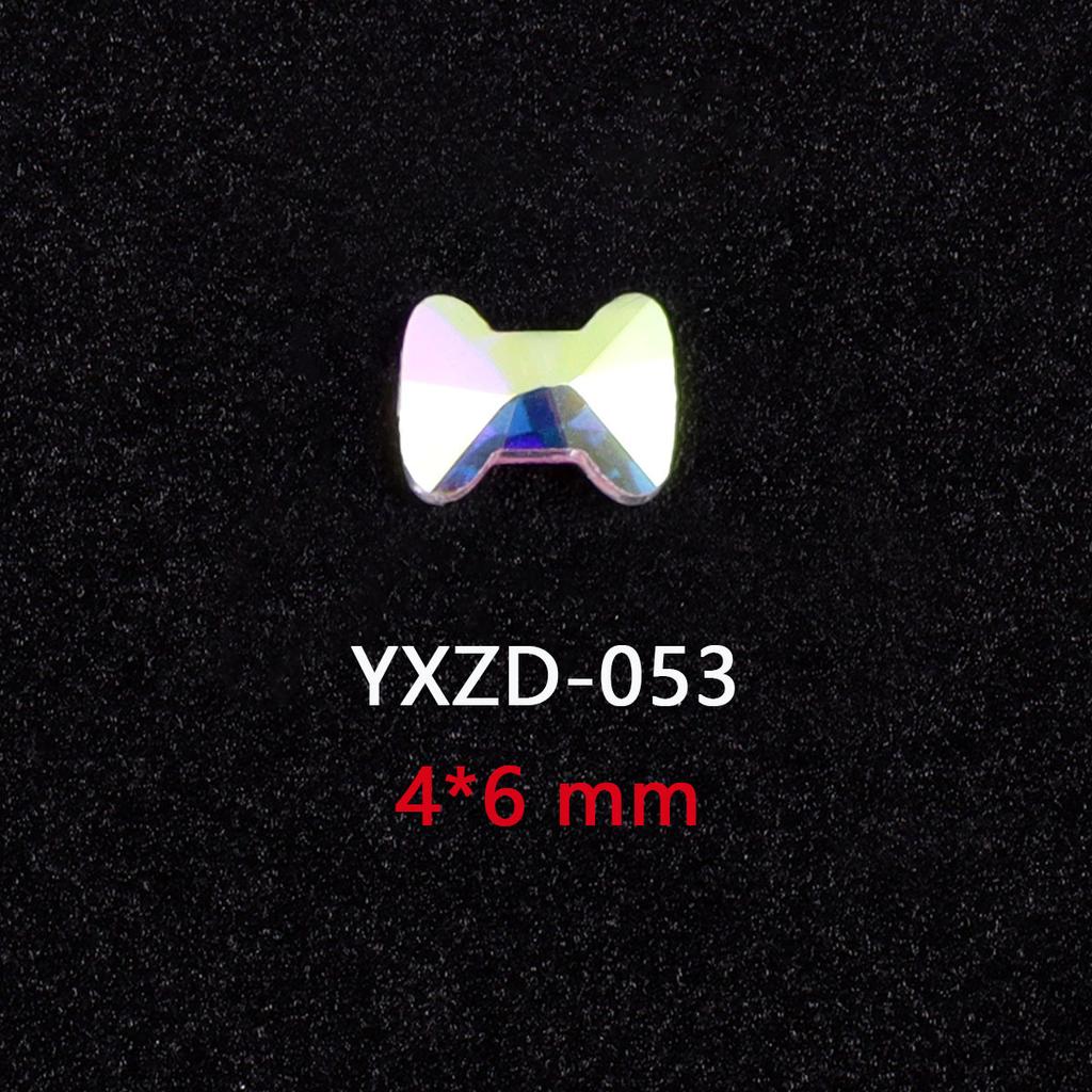 AB Farbe Flachboden Speziell geformter Diamant Symphonie Liebe Stern Schmetterling Nagel Glas Nagelkunst Tragen Nagel Kleiner Schmuck