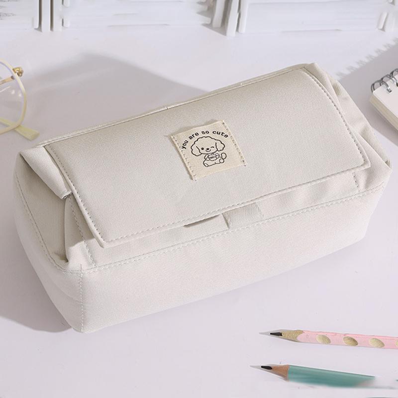 

Double layered pencil case, large capacity flip up, high aesthetic stationery box for students, junior high school pencil case