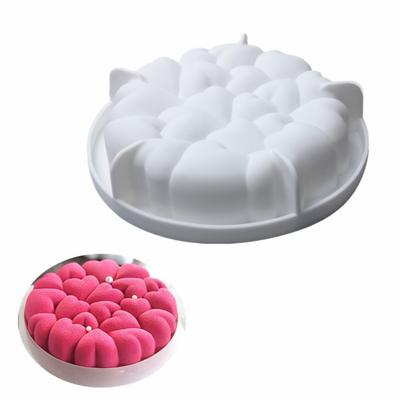 7 "love Mousse Cake Mosaic Silicone Mold Mousse Cake Circle Cake DIY