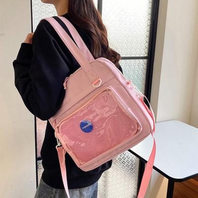 New Fashionable and Cute Bag Single Shoulder Transparent Messenger Bag Large Capacity Casual Women's Bag Student Women's Handbag