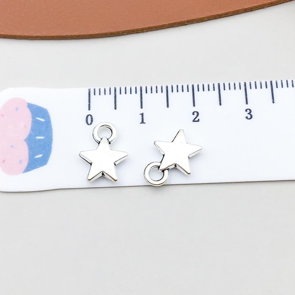 100-Piece Five-Color Alloy Sun, Moon, and Star Pendant Charms for DIY Jewelry