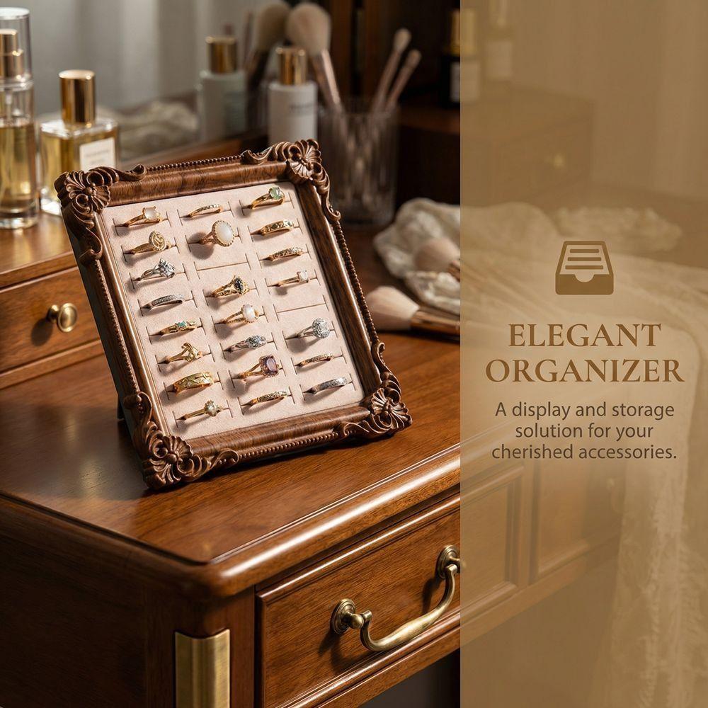 Square Vintage Jewelry Display Rack European-style Earrings Showcase  Table Display
