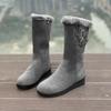 Women's Plus Size Mid-Calf Snow Boots, Thickened & Fleece-Lined, Warm Cotton, Autumn/Winter 2025 Collection